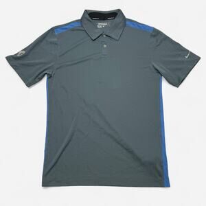 Nike Golf Dri-Fit Gray Blue Performance Polo Shirt Men’s Small